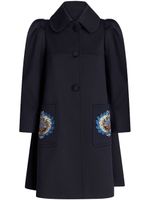 ETRO manteau à manches bouffantes - Bleu