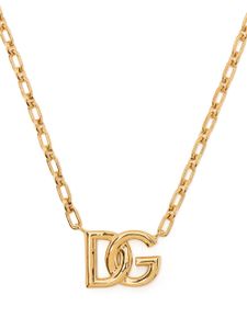 Dolce & Gabbana collier en chaîne à logo DG - Or