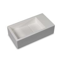 Fontein Luca Sanitair 35x18x9cm Solid Surface Zonder Kraangat Links Of Rechts Mat Wit