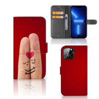 iPhone 13 Pro Max Wallet Case met Pasjes Liefde - Origineel Romantisch Cadeau