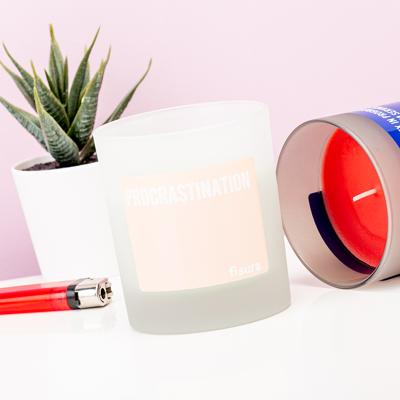 Kaars Met Tekst - Procrastination