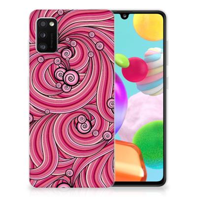 Samsung Galaxy A41 Hoesje maken Swirl Pink Samsung Galaxy A41 Hoesje maken Swirl Pink