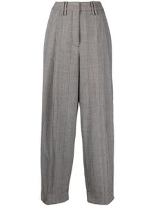 GANNI pantalon ample à motif de chevrons - Gris