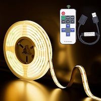 usb cob led strip verlichting 5v 1-4m dimbaar 300led / m cri85 met rf afstandsbediening tv backlight flexibele tape lamp onder de kast voor diy verlichting in slaapkamers keukens en woningen Lightinthebox