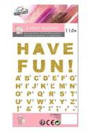 W&O stickers letters junior 22,8 cm papier goud 110 stuks