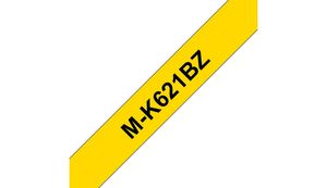 Brother M-K 621 Labeltape Tapekleur: Geel Tekstkleur: Zwart 9 mm 8 m