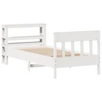 vidaXL Bedframe zonder matras massief grenenhout wit 90x190 cm