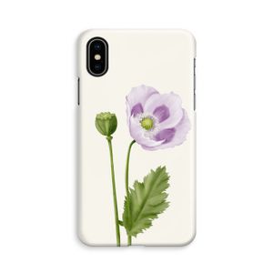 Purple poppy: iPhone X Volledig Geprint Hoesje