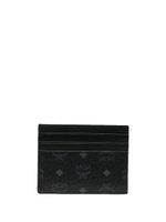 MCM mini porte-cartes à imprimé monogrammé - Noir