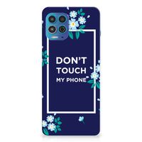 Motorola Moto G100 Silicone-hoesje Flowers Blue DTMP