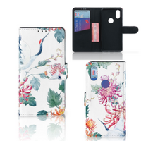 Xiaomi Mi Mix 2s Telefoonhoesje met Pasjes Bird Flowers