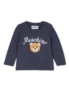 Moschino Kids t-shirt à motif Teddy Bear - Bleu