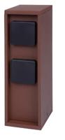 BOLD 19394 Pado buitenstopcontact - tuinstopcontact zuil met 4-voudige stekker in roestkleur (IP44 buitenstopcontact | 3680 Watt | hoekig | 30 x 12 x 9 cm | Plasticvrije verpakking)