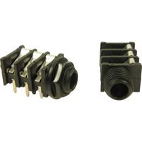 Cliff FCR50055 Jackplug 6,35 mm Bus, inbouw horizontaal Aantal polen: 2 Mono Zwart 1 stuk(s)