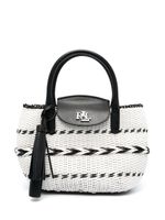 Lauren Ralph Lauren sac cabas en cuir à design tressé - Noir