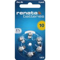 Renata Hearing Aid PR70 knoopcel ZA 10 zink-lucht 105 mAh 1,4 V 6 stuks