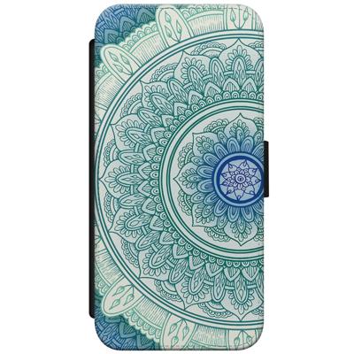 iPhone 5C flipcase hoesje - Mandala blauw iPhone 5C flipcase hoesje - Mandala blauw