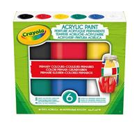 Crayola 542009 4Oz Acrylic Paint Primary Tones 6Ct