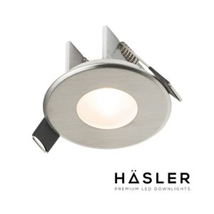 Häsler Inbouwspot Ferrara Incl. Fase Aansnijding Dimbaar 6,8 cm 4 Watt Warm Wit RVS Set - Set 1 Spot