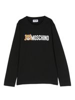 Moschino Kids sweat en coton à logo imprimé - Noir