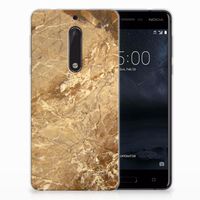 Nokia 5 TPU Siliconen Hoesje Marmer Creme