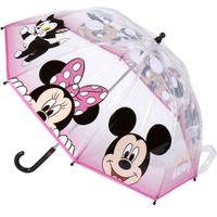 Disney Mickey Mouse en Minnie Mouse kinderparaplu - transparant - D71 cm   -