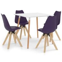 Vidaxl 5-delige Eethoek Lila