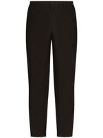Dolce & Gabbana pantalon de costume droit en lin - Noir