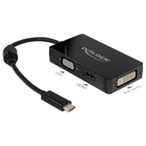 DeLOCK USB-C > VGA / HDMI / DVI / DisplayPort adapter 0,13 meter