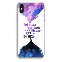 Stars quote: iPhone XS Max Transparant Hoesje