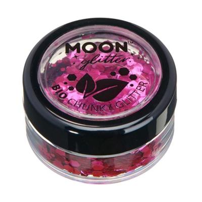 Moon Creations grote glittervlokken bio 3 gr roze Moon Creations grote glittervlokken bio 3 gr roze