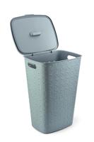 CURVER Softex Wasmand, 56 l, elegant design, licht, stapelbaar en praktisch, 70% gerecycled, 59 x 43 x 34 cm, blauw