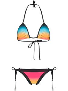 The Attico bikini imprimé à dos-nu - Noir