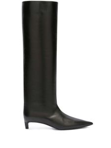 Jil Sander bottes en cuir 30 mm - Noir