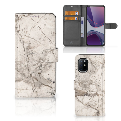 OnePlus 8T Bookcase Marmer Beige OnePlus 8T Bookcase Marmer Beige