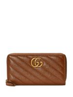 Gucci GG Marmont zip around wallet - Marron