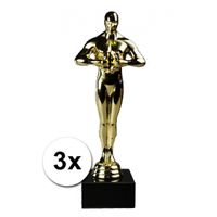 3 luxe gouden beeldjes 22 cm   -