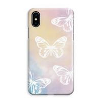 White butterfly: iPhone XS Max Volledig Geprint Hoesje - thumbnail