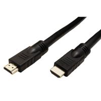 Roline 14.01.3452 HDMI-kabel HDMI Aansluitkabel HDMI-A-stekker, HDMI-A-stekker 15.00 m Zwart 4K UHD, Afgeschermd, Actief met signaalversterking