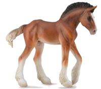 Collecta paarden: Clydesdale veulen 11 cm bruin