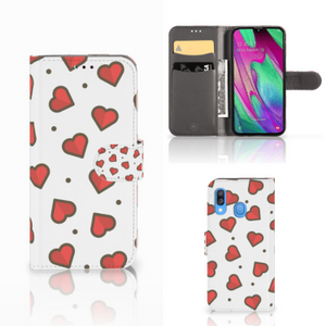 Samsung Galaxy A40 Telefoon Hoesje Hearts