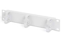 DIGITUS Kabel patchpaneel - 10-inch - 1U - 3 geleidebeugels - Voor patchkabels in de netwerkkast - Grijs