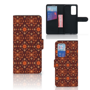 Huawei P40 Pro Telefoon Hoesje Batik Brown