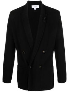 Lardini blazer en maille à boutonnière croisée - Noir