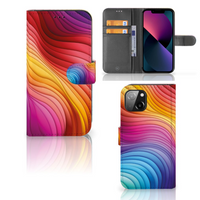 Book Case voor Apple iPhone 13 Regenboog - thumbnail