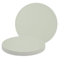 Placemats - 6x - lederlook - mintgroen - rond - 38 cm - tafel dekken - onderleggers