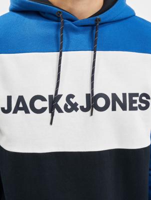 Jack & Jones / Hoody jjeLogo Blocking in blauw Jack & Jones / Hoody jjeLogo Blocking in blauw