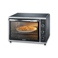 Severin To 2058 Bak-Toastoven, met Convectiefunctie, 1800 W, Incl. Pizzasteen, Zilver/Zwart