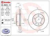 Remschijf BREMBO, Remschijftype: Binnen geventileerd, u.a. für Opel, Renault, Nissan, Vauxhall