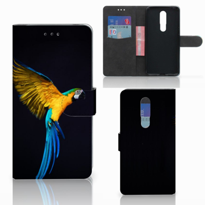 Nokia 3.1 Plus Telefoonhoesje met Pasjes Papegaai